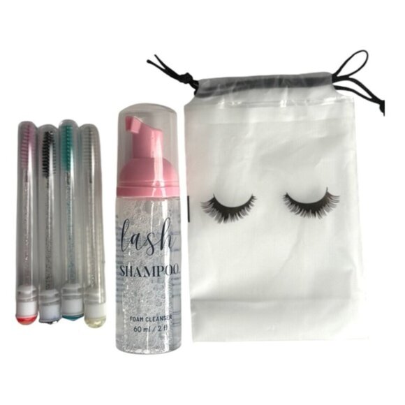 lash shampoo Other - lash shampoo eyelash Extension Cleaning - Foaming Cleanser, Brushes